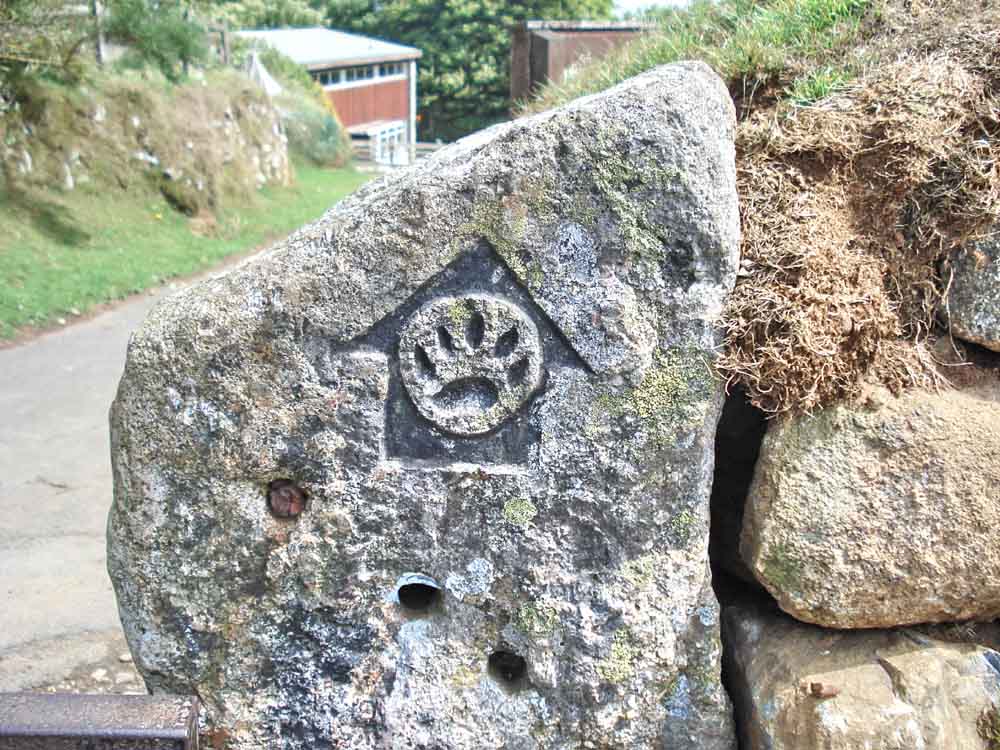 Tarka Trail marker as we rejoin the road