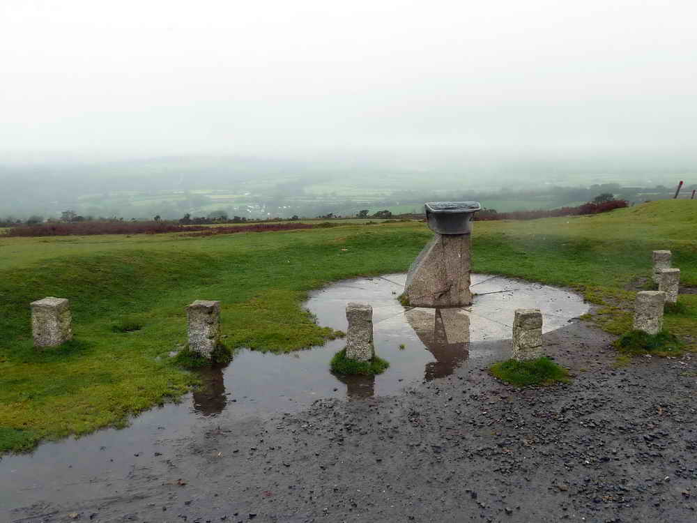 View display at the west end of the car park on which Merrivale is misspelt, unveiled by Prince Charles