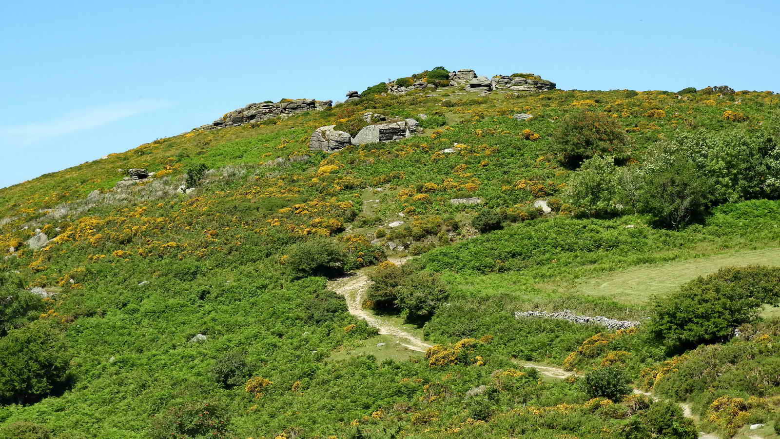 Looking back North to Mel Tor, showing a section of Dr Blackall’s Drive