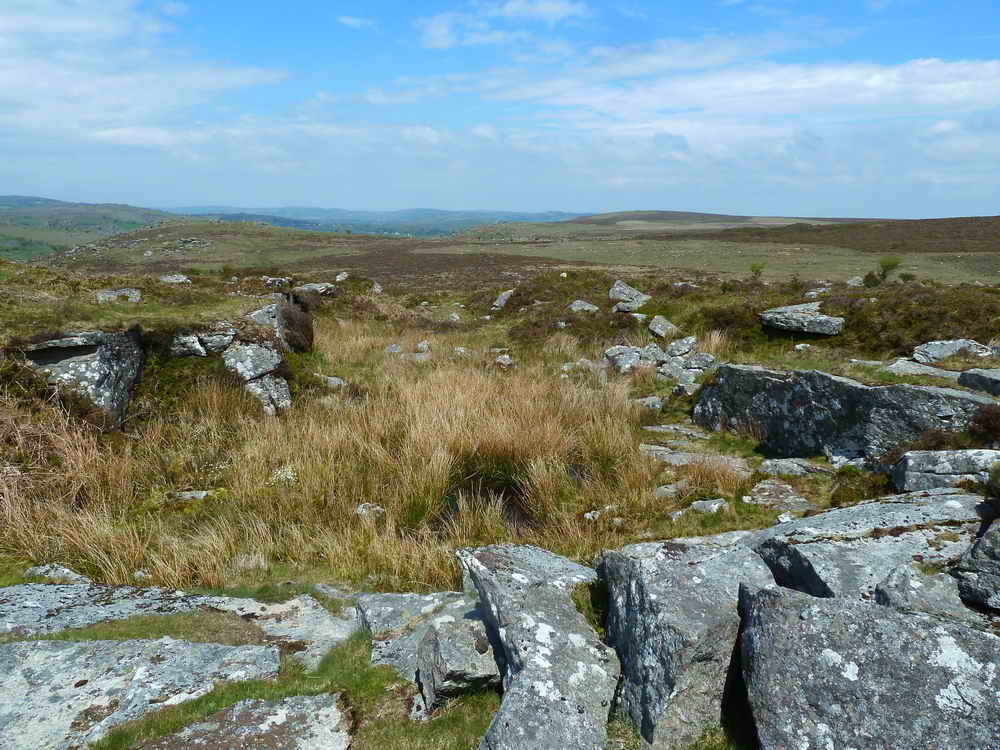 Looking down into Emsworthy West Quarry
