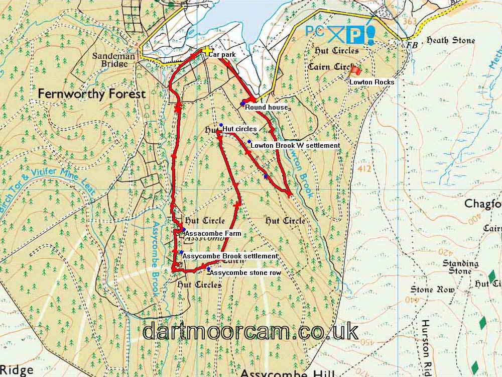 Map of Route -  Crown Copyright -  Ordnance Survey Licence number 100047373