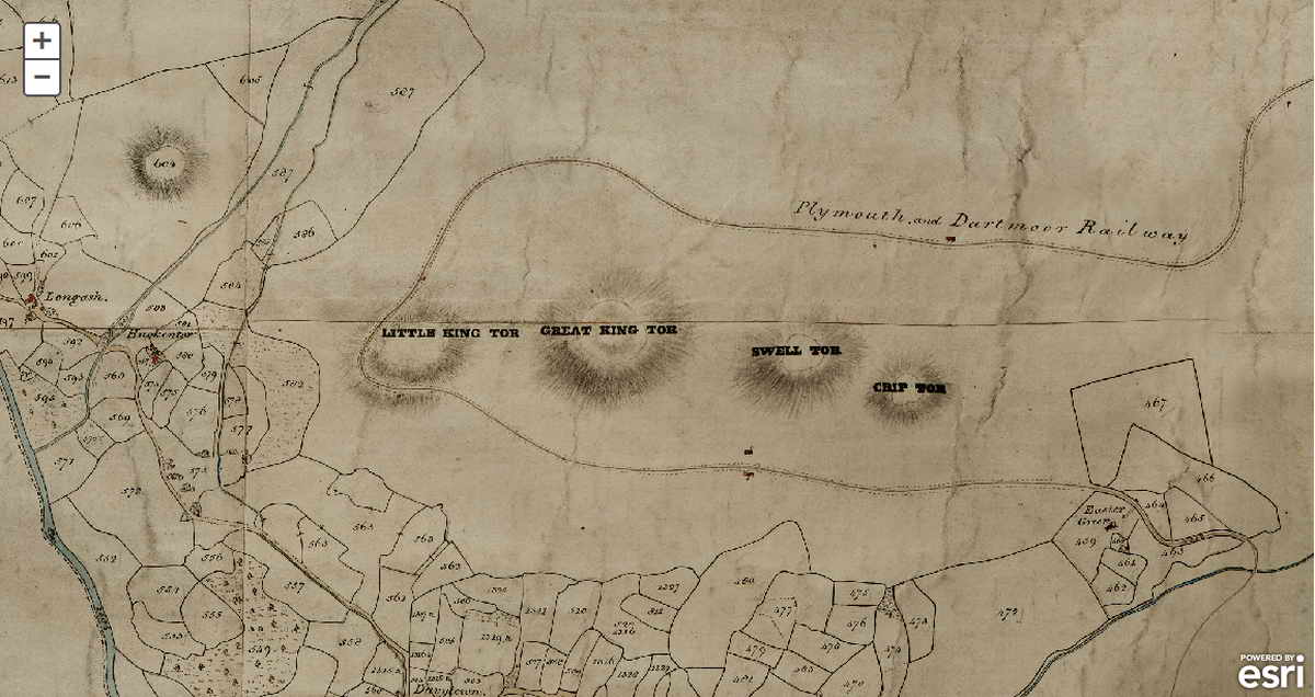 1840 Walkhampton Tithe Map - (c) Devon County Council