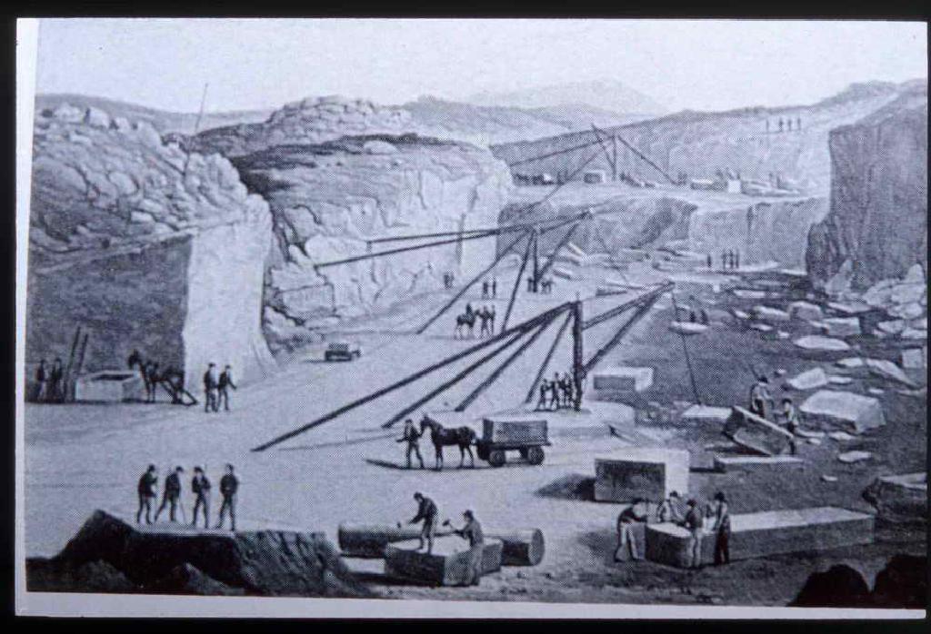 An example of the cranes used in Haytor Quarry, similar to those used here and at Foggintor. Image reproduced with permission from the Dartmoor Trust Archive