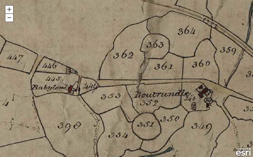 Tithe Map from 1836. Image copyright: Devon County Council