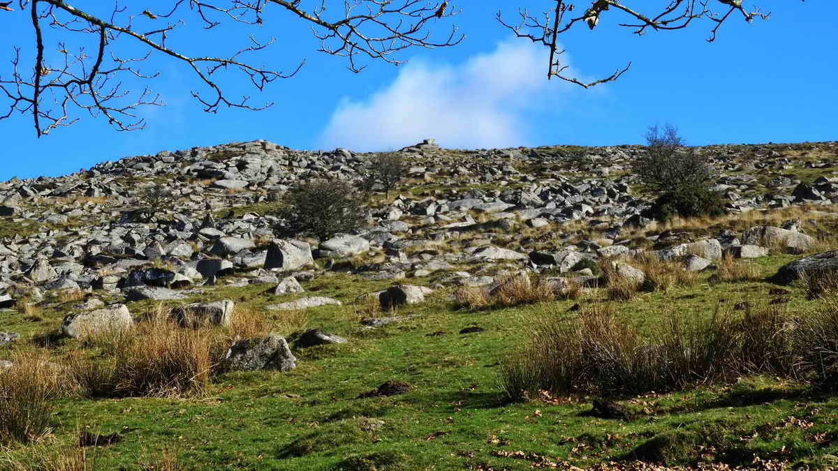 View of Doe Tor from the farm