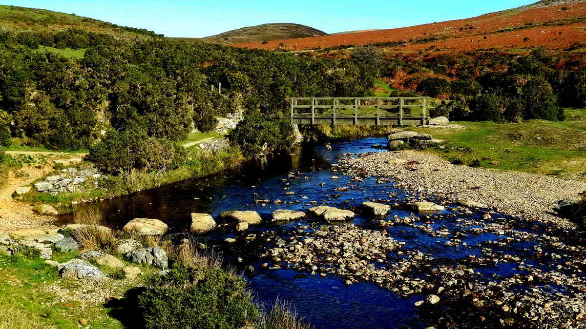 High Down Ford and Bridge crossing the River Lyd. SX 53162 85723