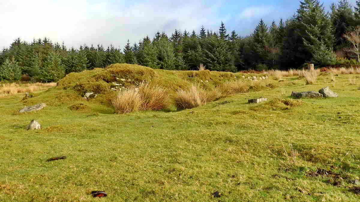 Raised embankment that carried the leat towards the waterwheel