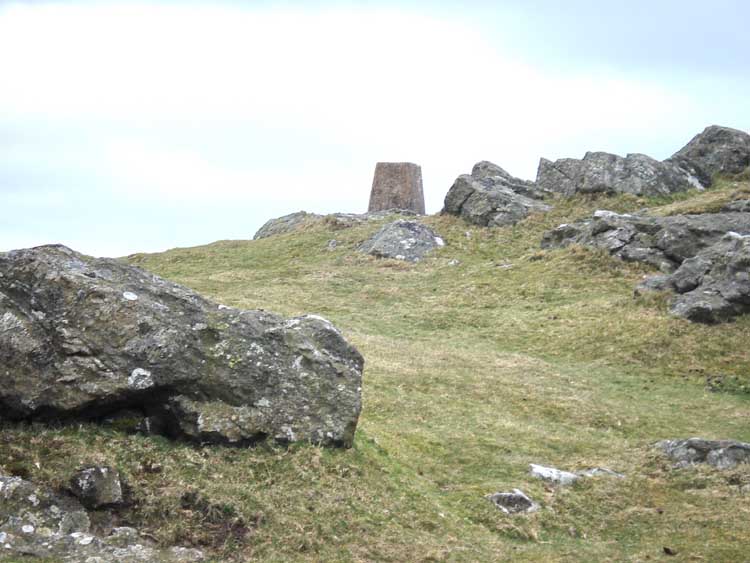 The Trig Point at Sourton Tor. Elevation 440m, 1443 feet