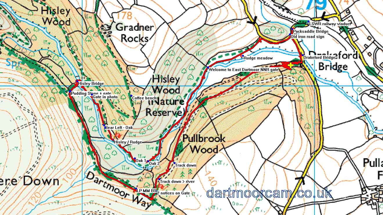 Map of Route -  Crown Copyright -  Ordnance Survey Licence number 100047373