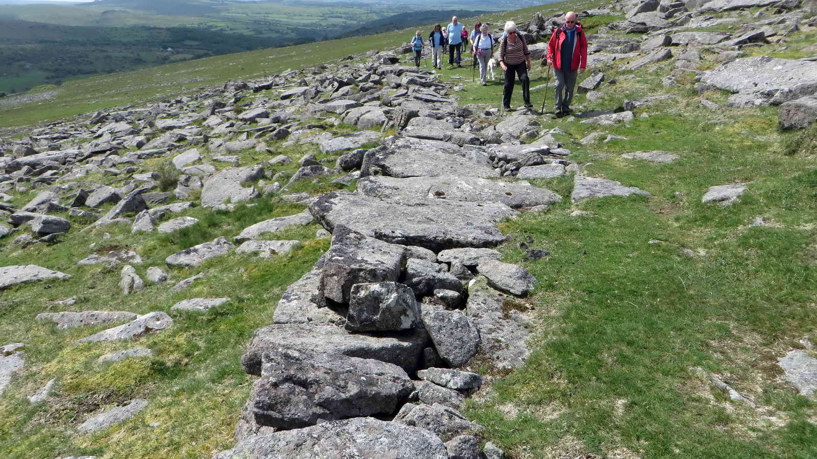 Walking along the manmade track