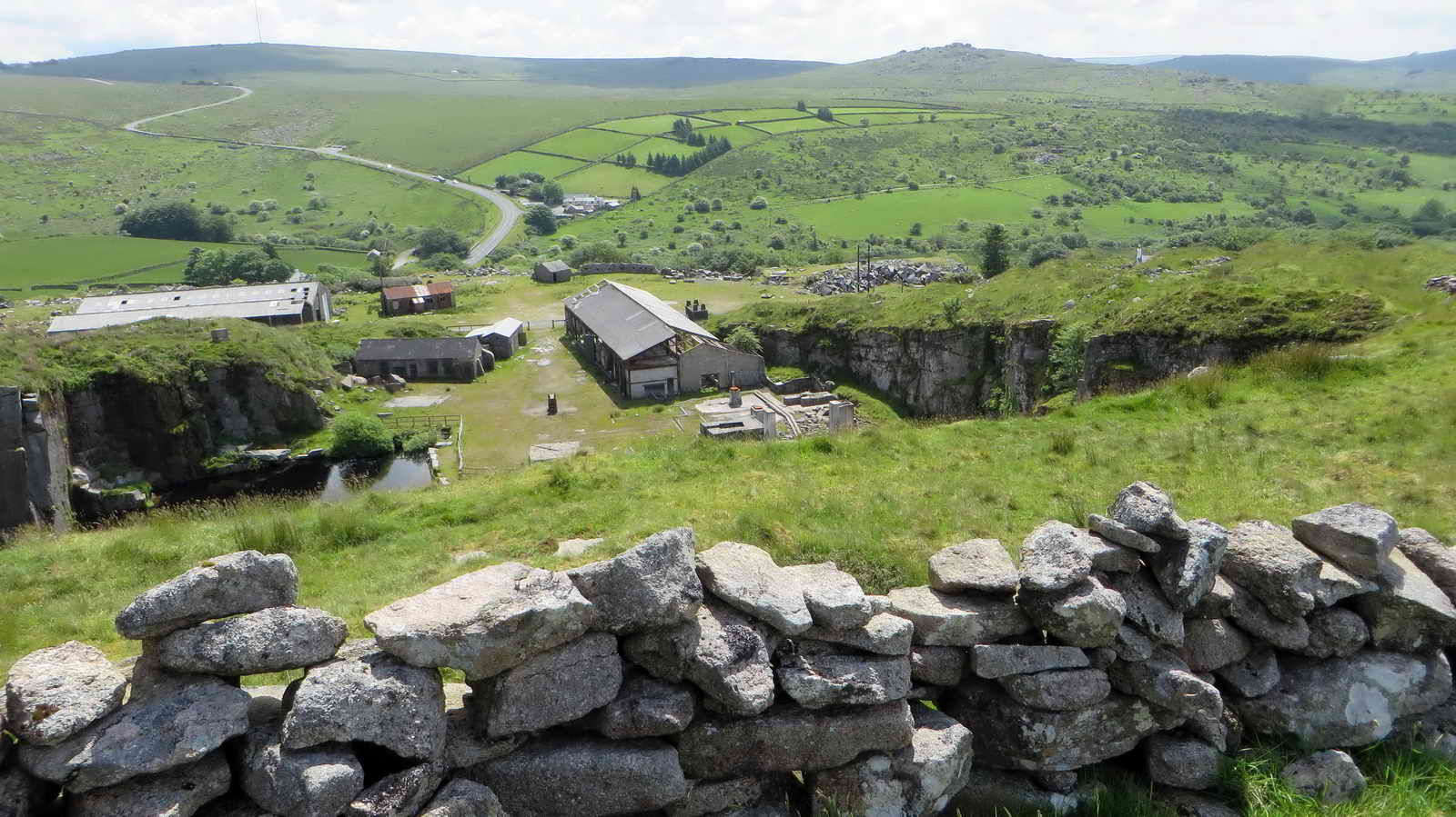 Looking down on Merrivale Quarry