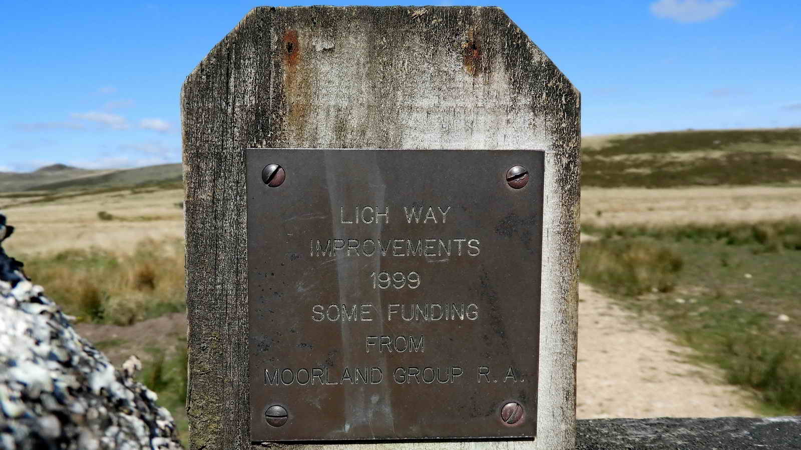 The Lich Way Plaque on the gate