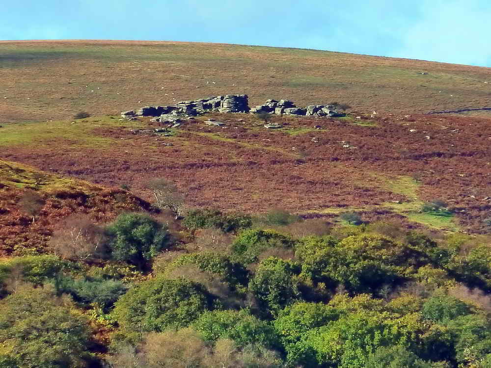 Combestone Tor, SX 670 718, elevation 356 metres (1168 feet)