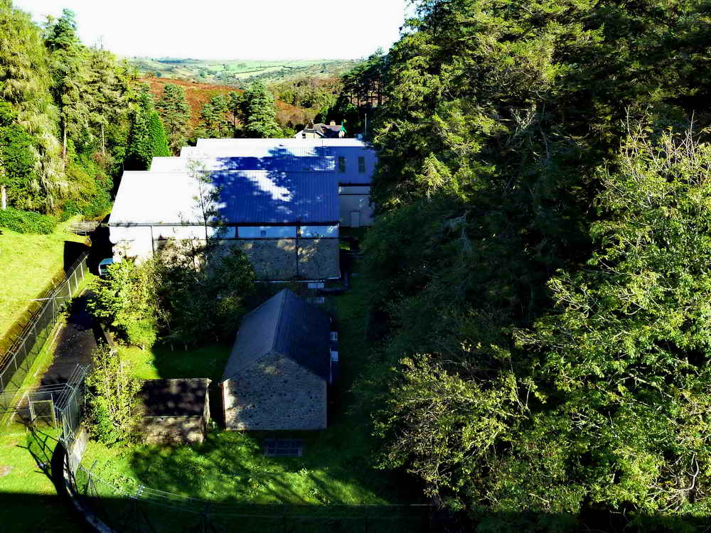 The revamped buildings below the dam