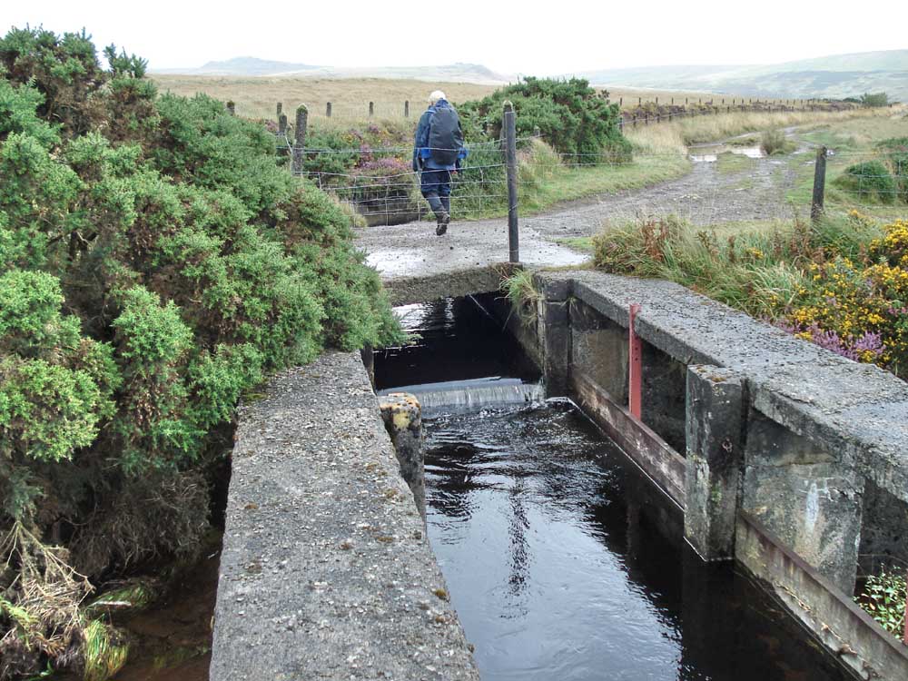 The bridge over the leat that delivers about 2 million gallons of water each day